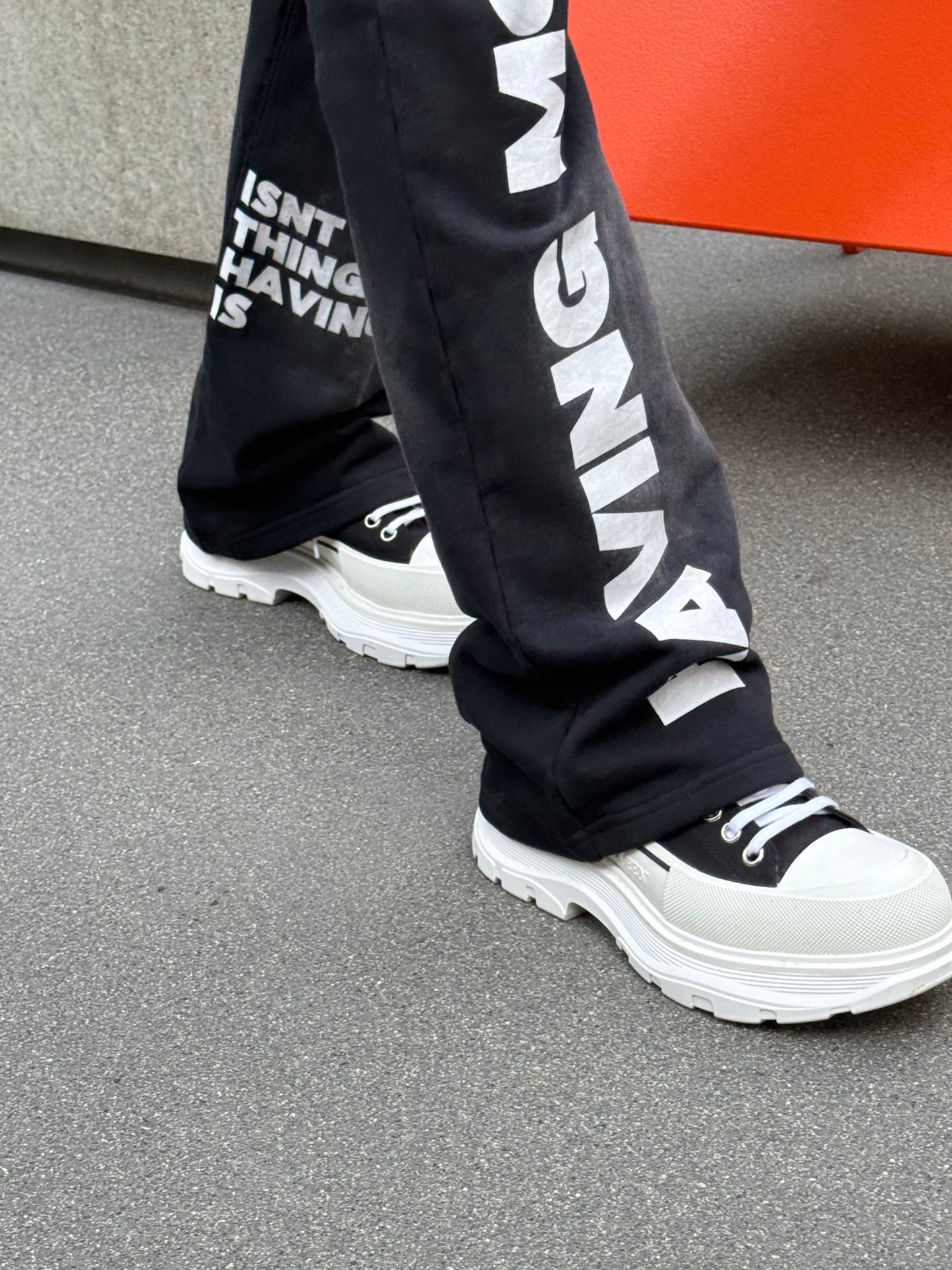 “MONEY ISN’T EVERYTHING” FLARE PANTS