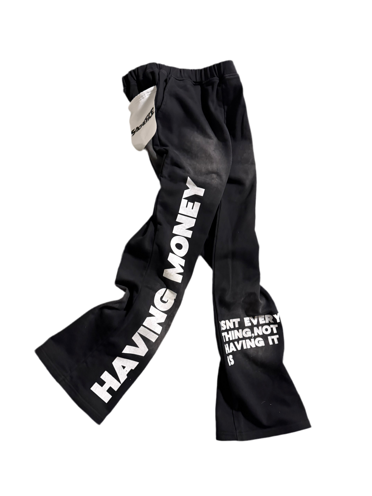 “MONEY ISN’T EVERYTHING” FLARE PANTS